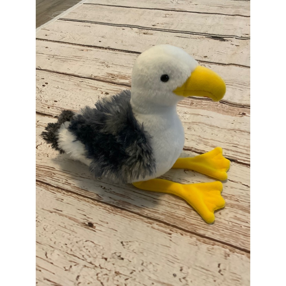 Douglas Cuddle Toys Seagull Plush Stuffed Animal Bird White Gray Yellow 8 inch